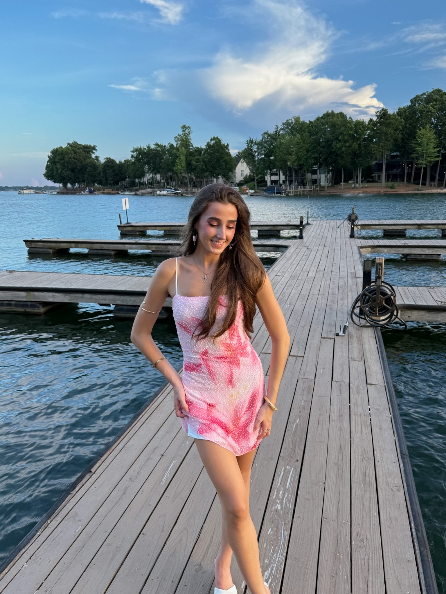 kaylor love island pink dress Kaylor Love Island Pink Dress
